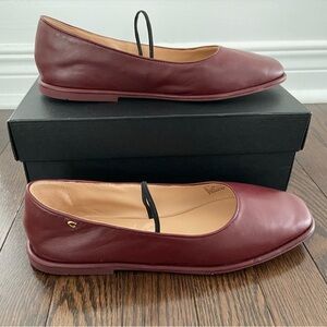 Coach Burgundy Flats 38.5 Mary jane